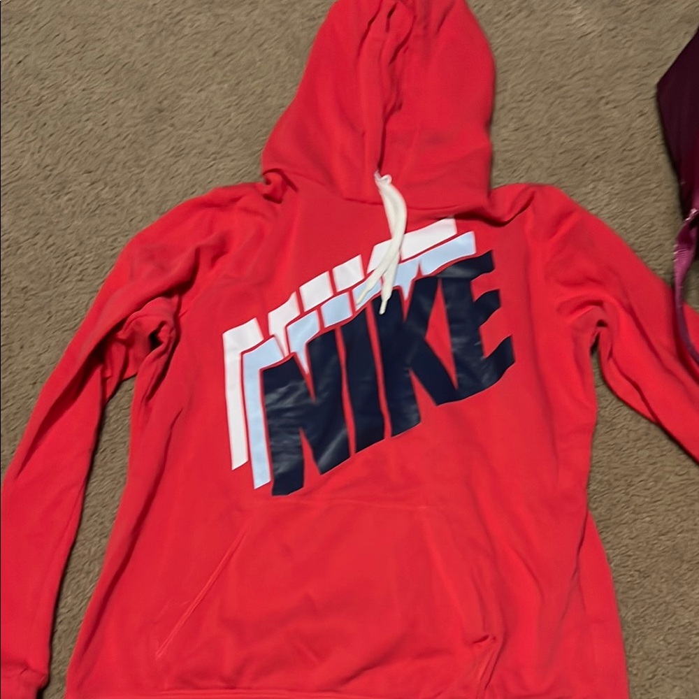 Nike Bold Red and Navy Hoodie